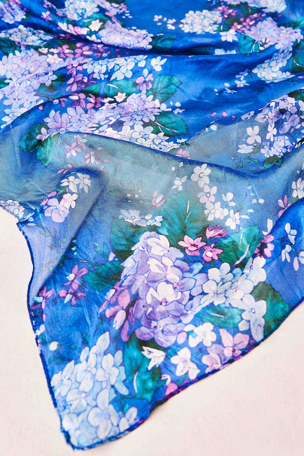Blooms Scarf - Blue