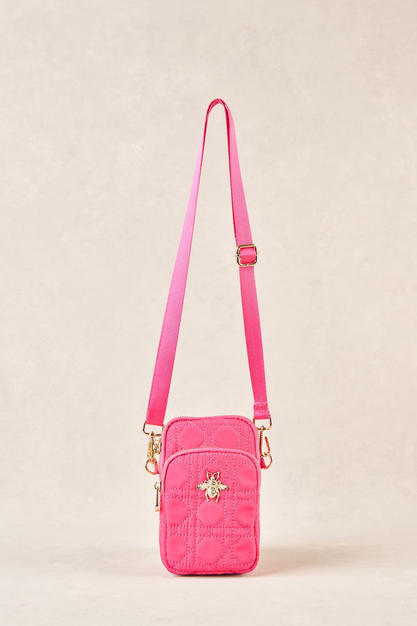 Quilted Phone Bag - Rose Pink