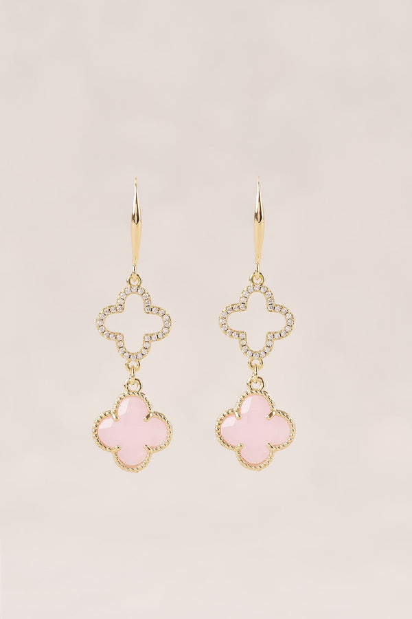 Clover Diamante Droplets - Light Pink
