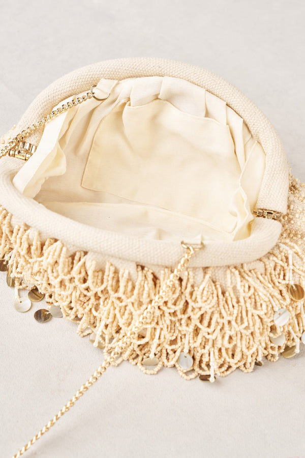 Shell Bead Clutch - Natural