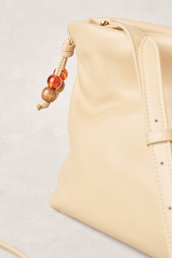 Wooden Bead Bag - Vanilla