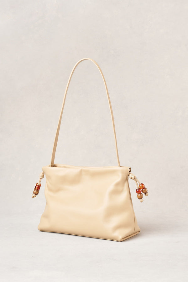 Wooden Bead Bag - Vanilla