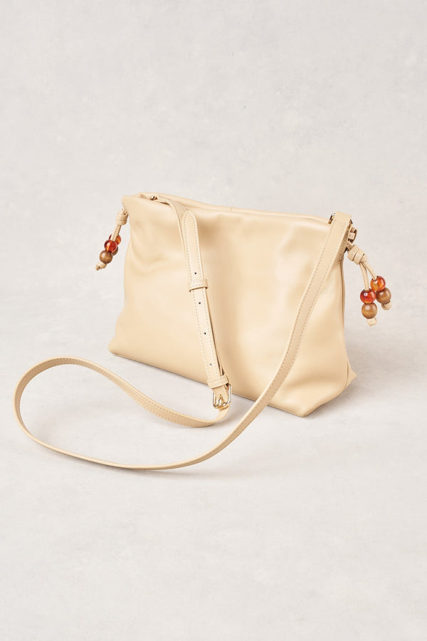 Wooden Bead Bag - Vanilla