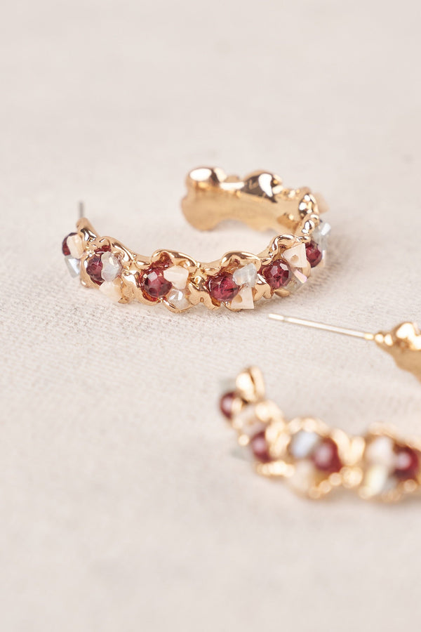 Multi Bead Hoops - Multicolour