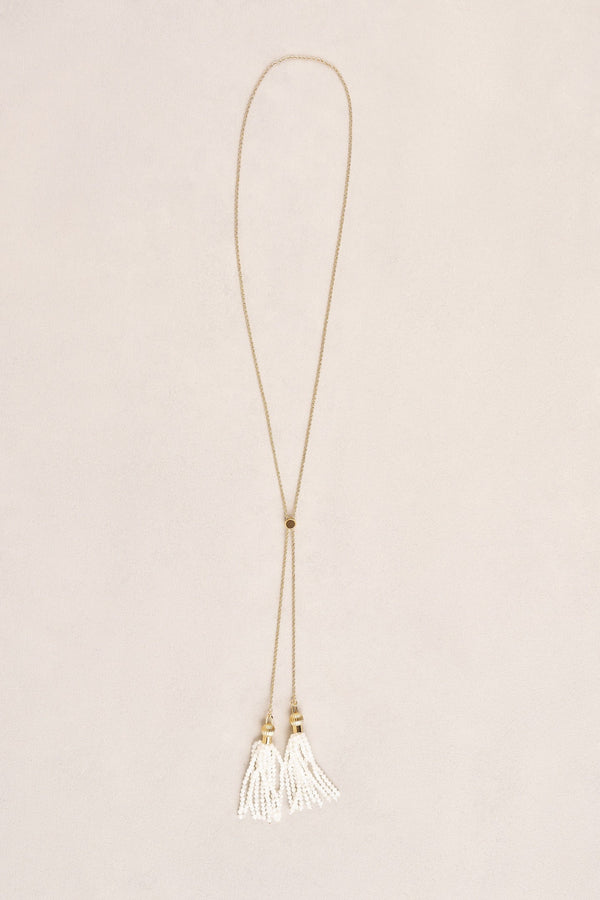 Long Tassel Necklace - Gold