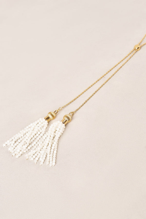 Long Tassel Necklace - Gold