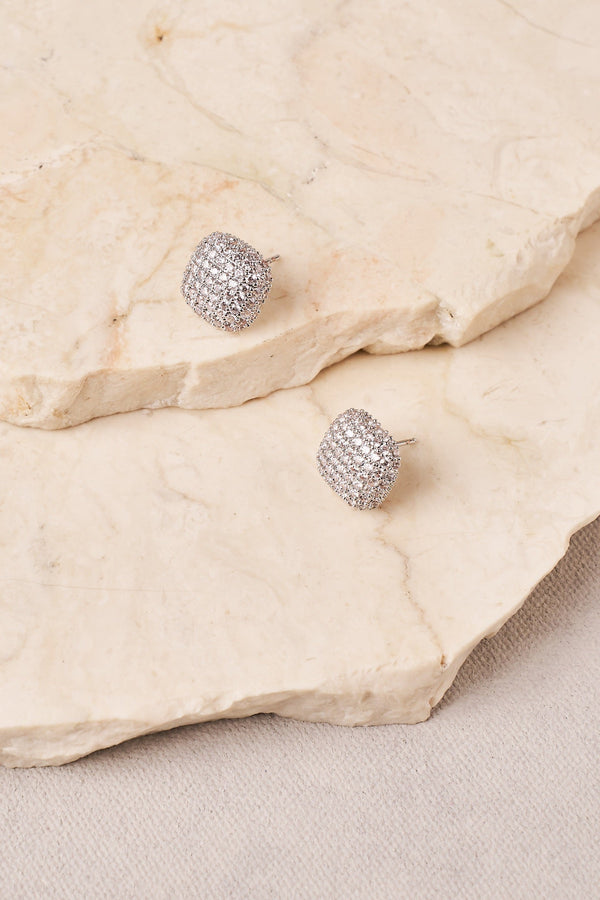 Pavé Earrings - Silver