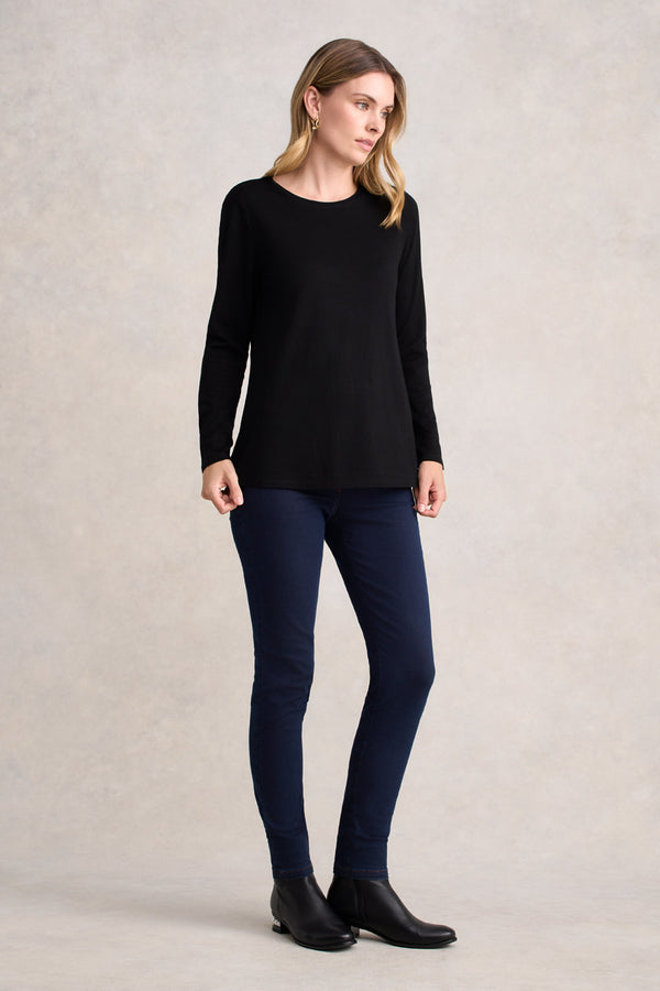 Wool Jersey Tee - Black