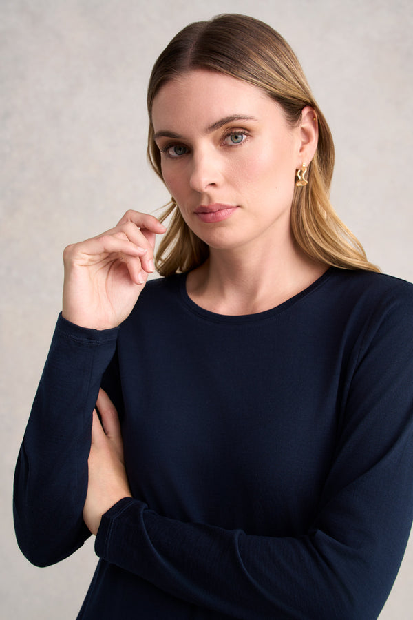 Wool Jersey Tee - Ink