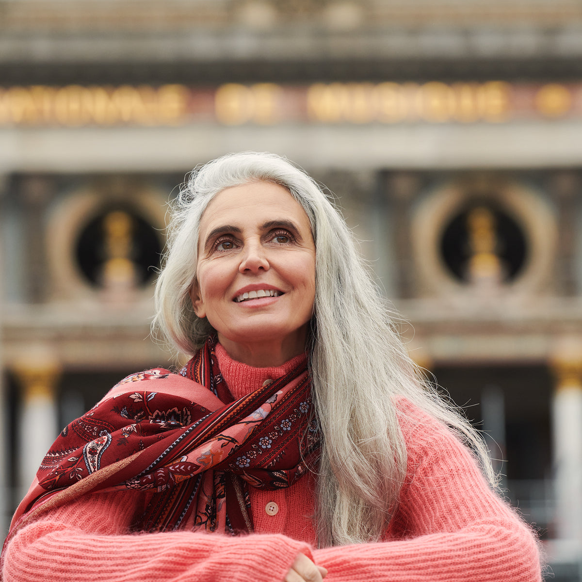 Button Detail Jumper Blue Illusion