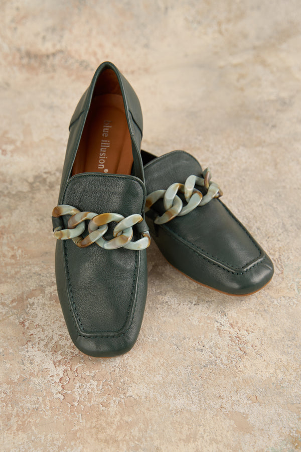 Forest Resin Chain Loafer