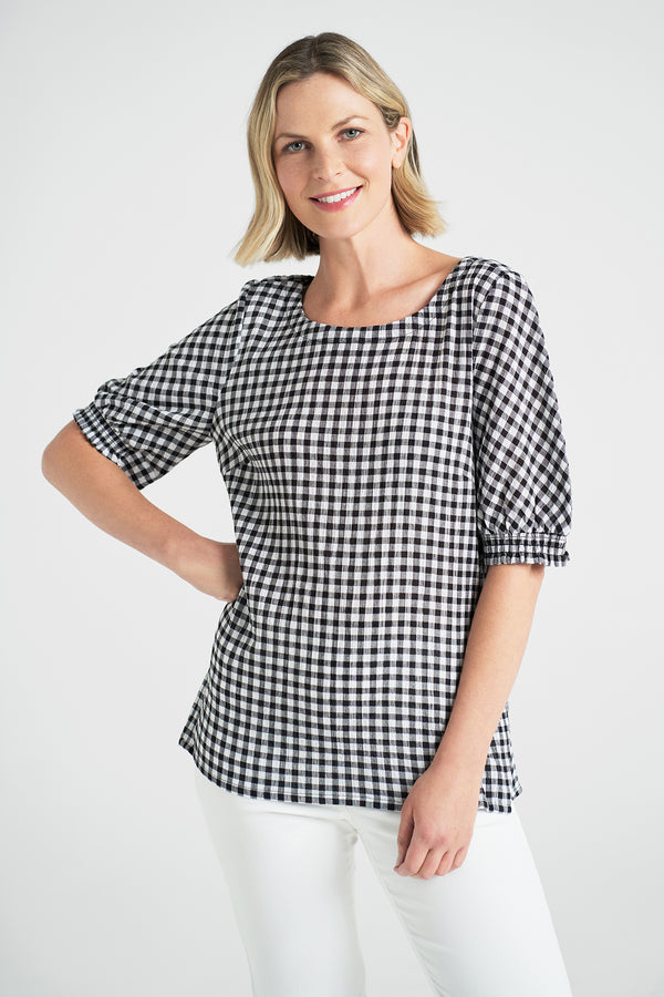 Cotton Gingham Top