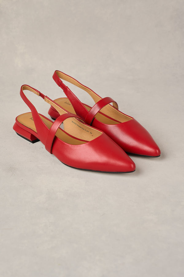 Elisa Pointed Flat - Rouge