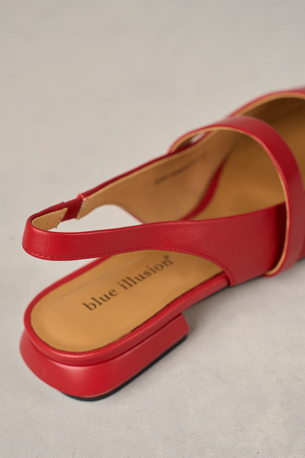 Elisa Pointed Flat - Rouge