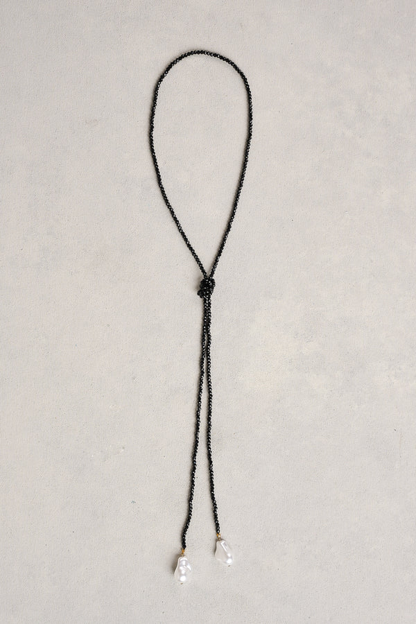 Faceted Rope Necklace - Black