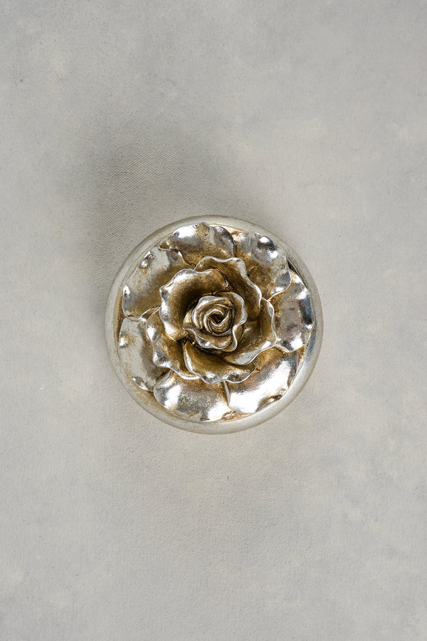 Small Floral Trinket Box – Silver