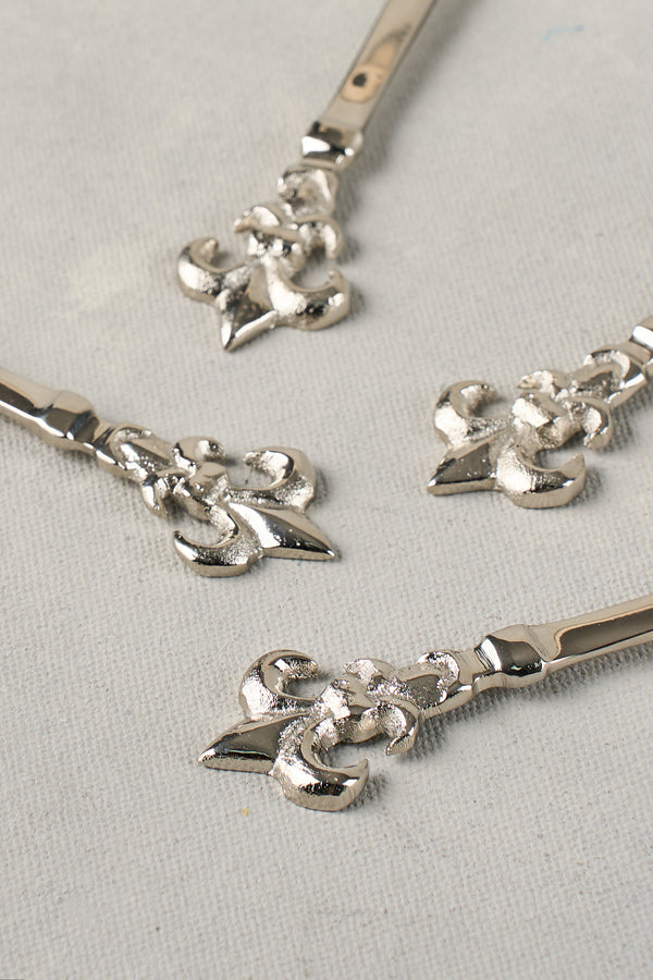 Fleaur De Lys Teaspoons - silver