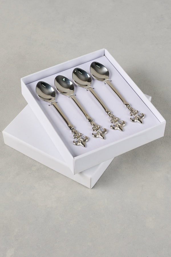 Fleaur De Lys Teaspoons - silver