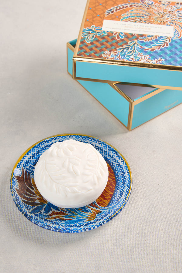 Fragonard Rose Lavande Soap & Dish Set
