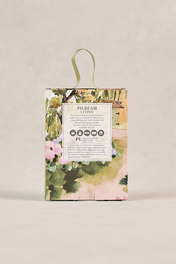 Country Garden Glass Cloche Candle