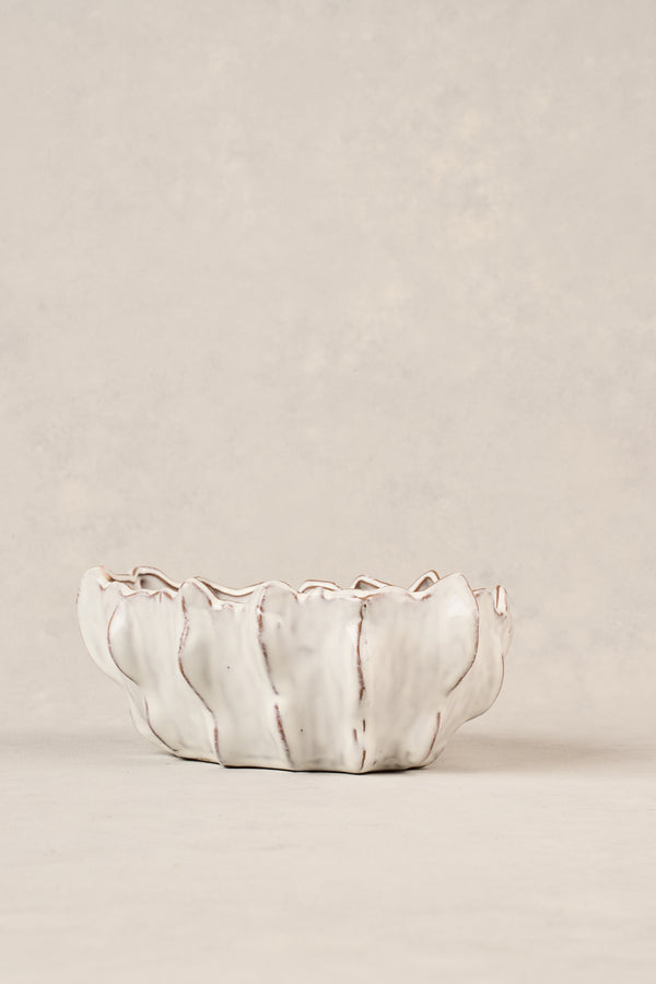 Scalloped Ceramic Bowl