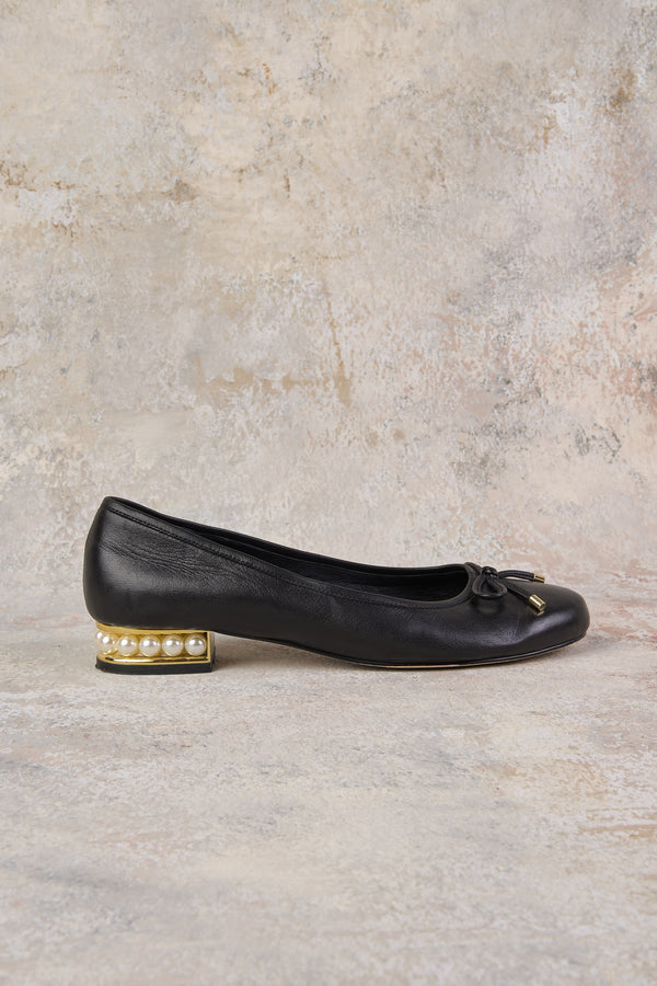 Jolie Pearl Ballet Flat - Black