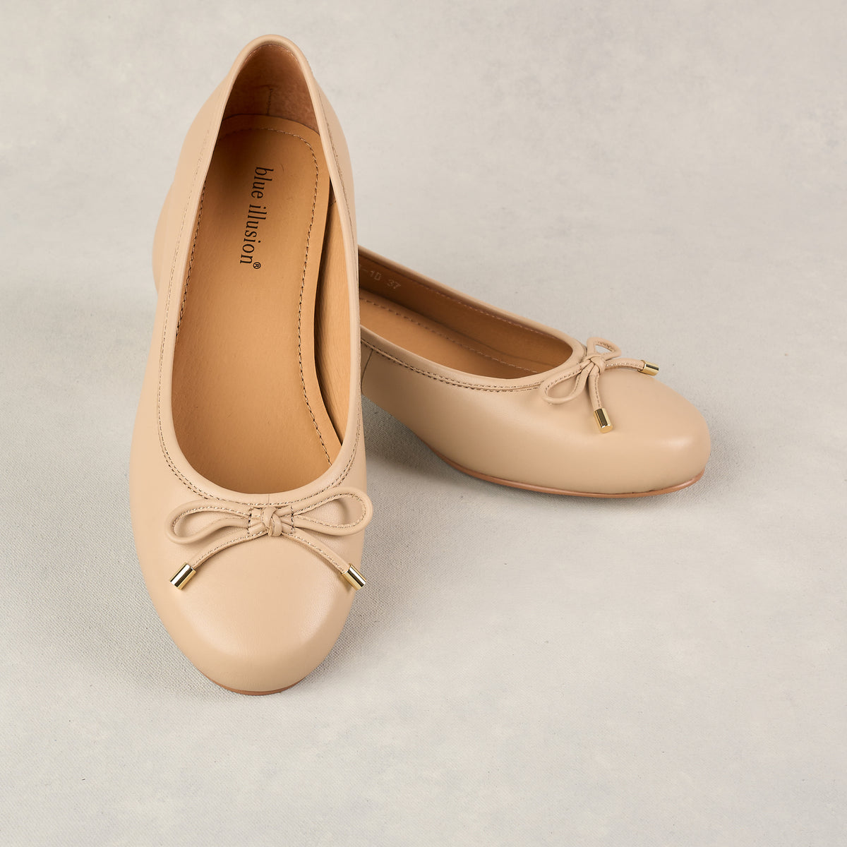 Jolie Pearl Ballet Flat Nude – Blue Illusion