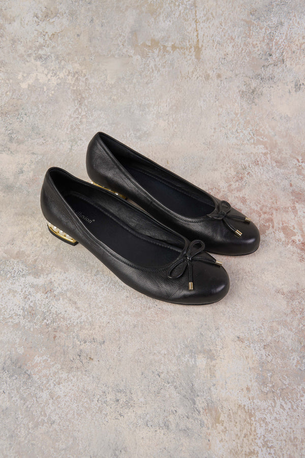 Jolie Pearl Ballet Flat - Black