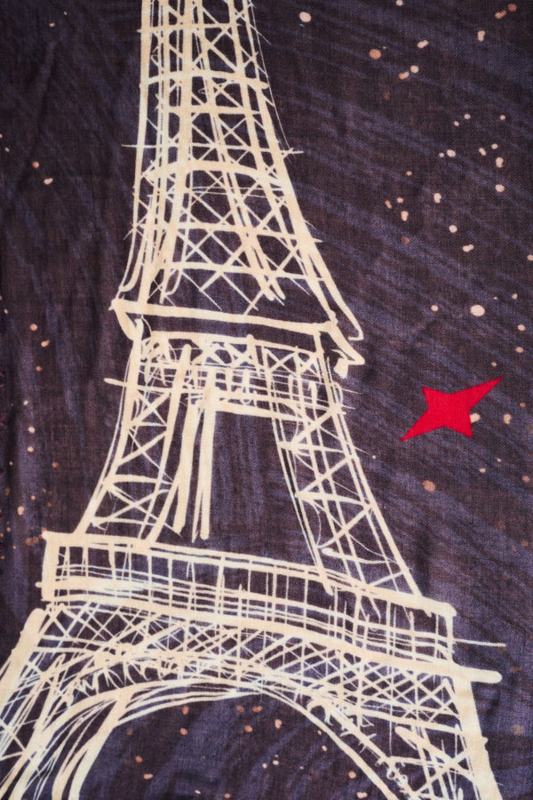 Night Skies Eiffel Tower Scarf - Multicolour