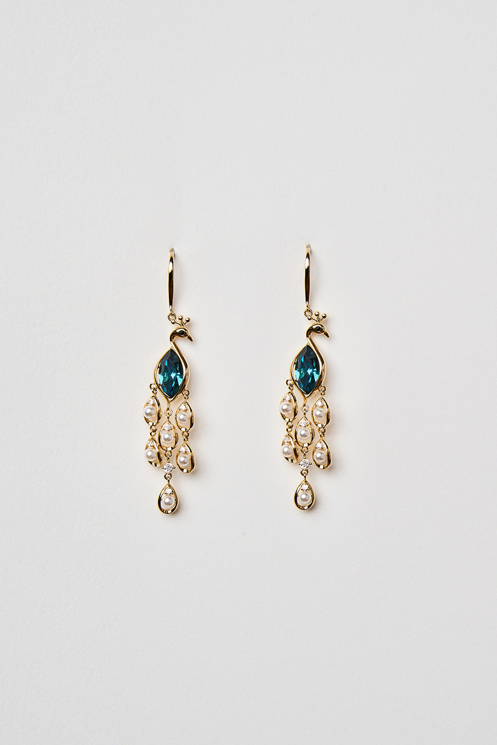 Blue peacock deals earrings