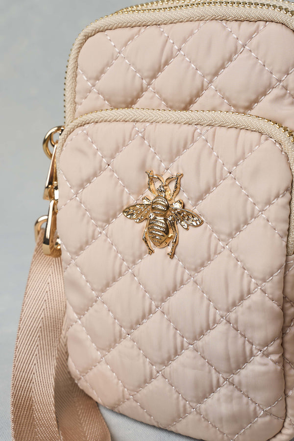 Quilted Phone Bag - Neutral