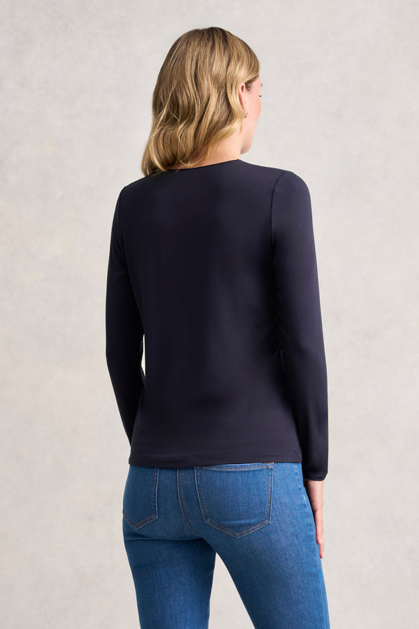 Long Sleeve Crew Neck Top - Ink