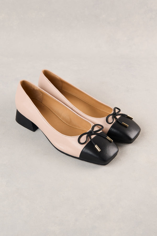 Joelle Two Tone Ballet - Nude & Black