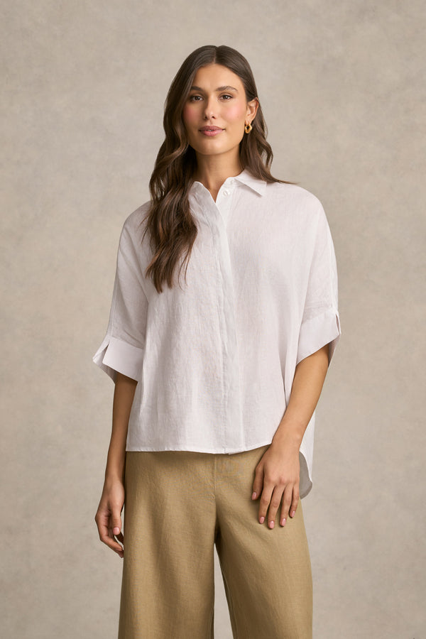 Relaxed Lightweight Shirt - White
