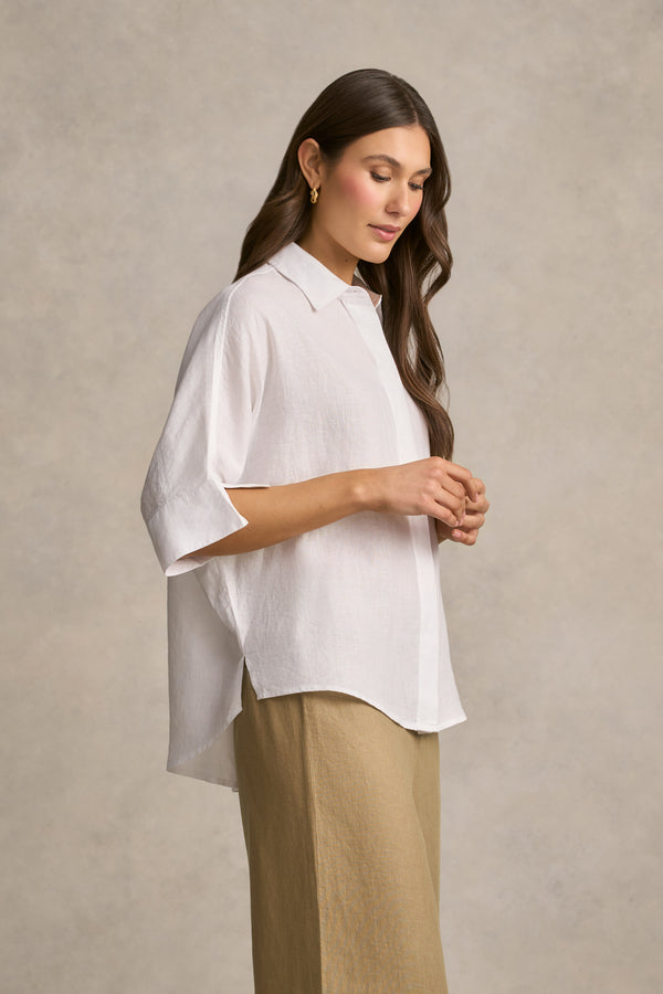 Relaxed Lightweight Shirt - White