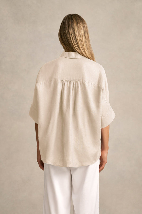 Relaxed Lightweight Shirt - Natural Cross Dye