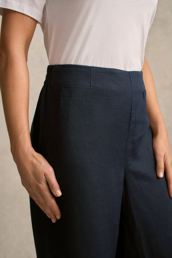 French Linen Culotte - Ink