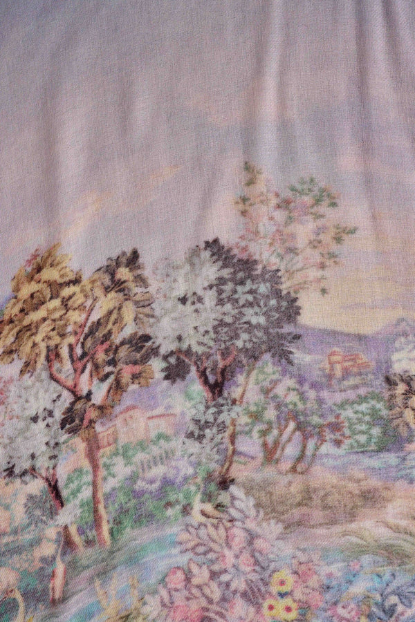 SCENIC SUNRISE PRINT SCARF - MULTICOLOUR