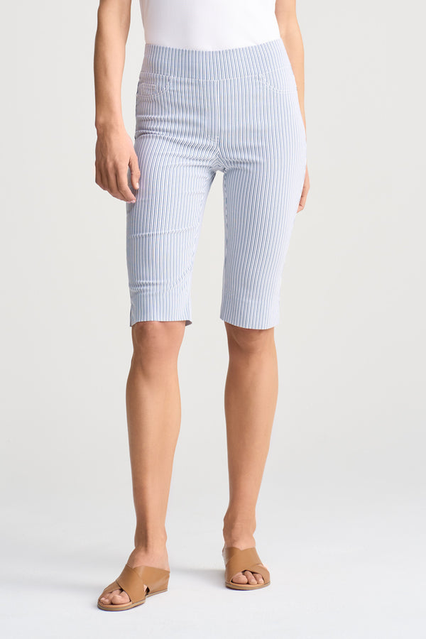 Bengajean Short Seersucker - Navy and White Stripe