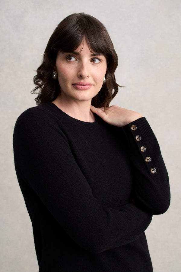 Merino Wool Jumper - Black