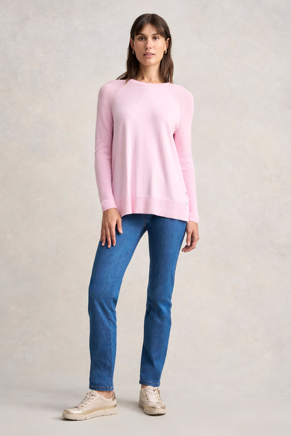 BUTTON SIDE DETAIL JUMPER - ICE PINK