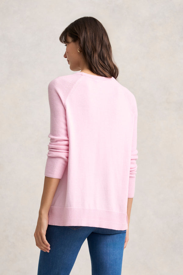 BUTTON SIDE DETAIL JUMPER - ICE PINK