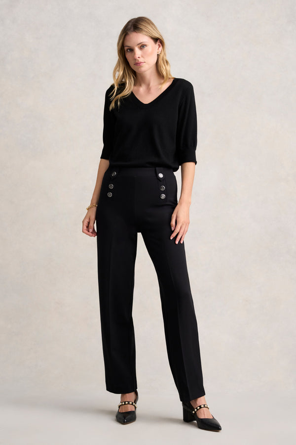 SAILOR PONTE PANT - BLACK