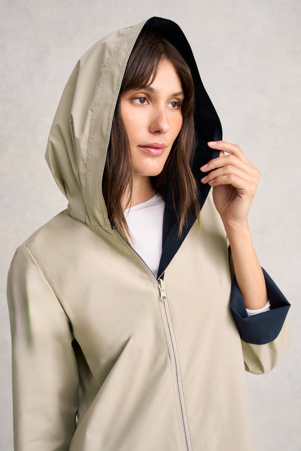 WATER PROOF REVERSIBLE JACKET - INK / STONE