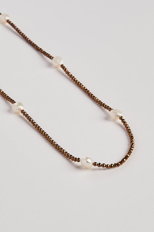 Bronze Baroque Pearl Necklace