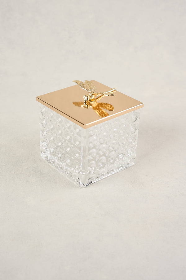 DRAGONFLYGLASS JAR - GOLD