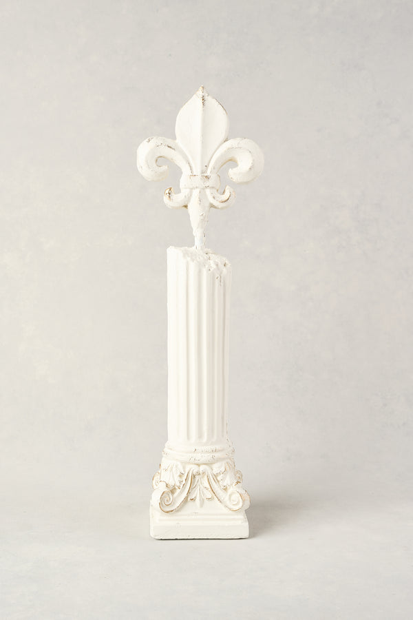 FLEUR DE LIS SCULPTURE LARGE - WHITE