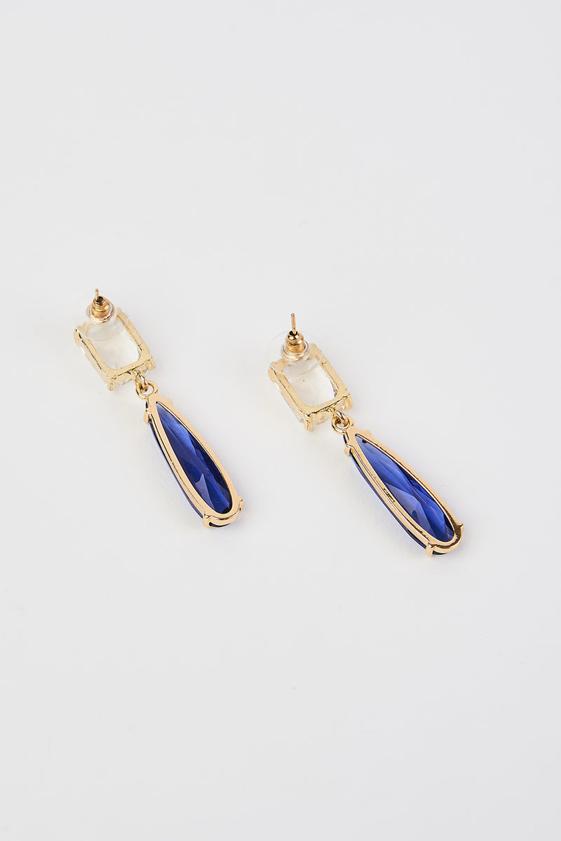 Versatile 14 Karat Gold Textured Blue Iridescent Crystal Hoop Earrings –  MONOLISA