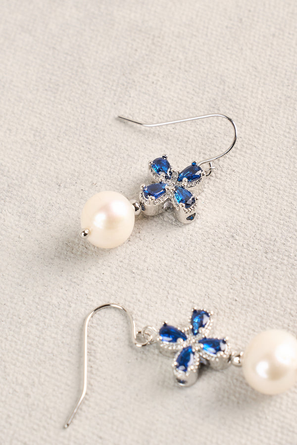 Pearl Link Clover Droplets - Blue