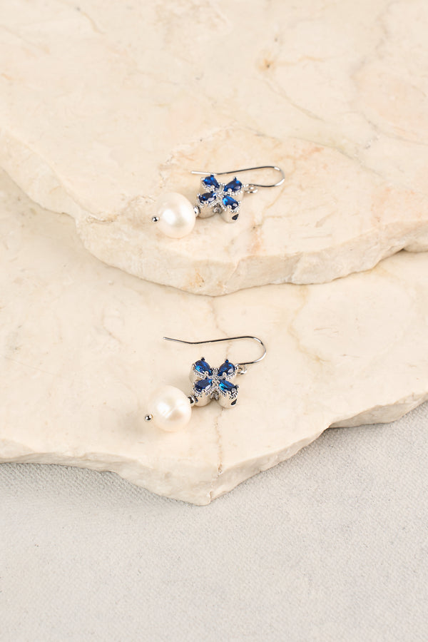 Pearl Link Clover Droplets - Blue